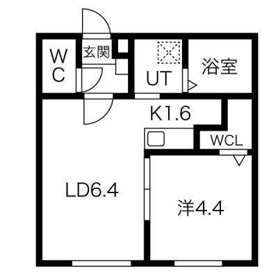 POROKARI桑園駅前A/築浅/エアコン/札幌駅まで1区間の物件間取り図