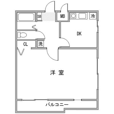 アットイン栄南1-8  『公式サイト限定キャンペーン実施中！室内画像も豊富で、お見積り／web予約も可能です！「アットイン公式」で検索！🔍』の間取り図