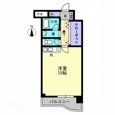 Alphabed30高松屋島(type2)【広々1K☆43.3㎡☆　駐車場利用可能！】の物件間取り図