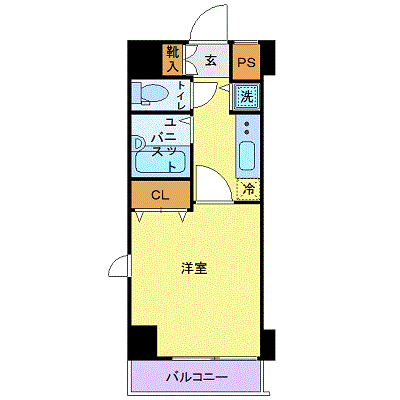 グッドステイ中目黒・山手通り■【ベーシック・浴室乾燥付】の間取り図