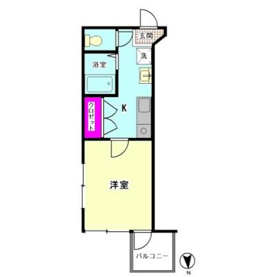 シティマンスリー蒲田・ケーヨンプラザ　4Cタイプ【光インターネット（WIFI）無料】【独立洗面】【オートロック】【管理費無料】の間取り図
