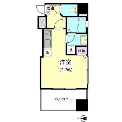 シティマンスリー大森・シティプラザ南大井　8Bタイプ【光インターネット（WIFI）無料】【浴室乾燥】【独立洗面】【オートロック】【フロトイレ別】の間取り図