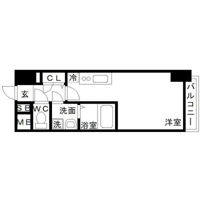 OneLife難波プラザ＜type-B＞【★室内見学可（※空室状況により、応相談）】の間取り図