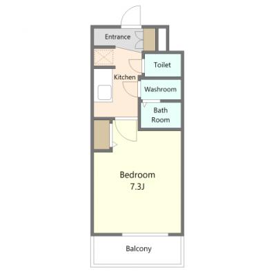 📒出張・研修・転勤等ご相談下さい『大幅割引中』 🖊ララプレイス四天王寺夕陽丘プルミエ　5階🚭［No. 5566050］の間取り図