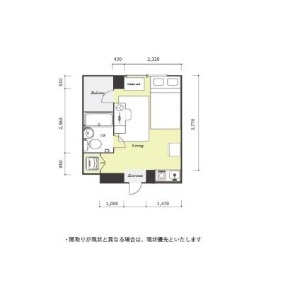ユニオンマンスリー武蔵小金井１　306　1R・セミダブル☆JR中央線(快速)利用可能。コンビニも至近の物件間取り図