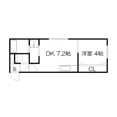 POROKARI北円山A/エアコン/ネット無料/駅近/築浅の間取り図