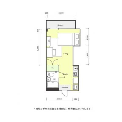 ユニオンマンスリー砂川七番１　215　1R・セミダブル☆人気のデスク＆チェア付き♪■多摩都市モノレール「砂川七番駅」徒歩6分の間取り図