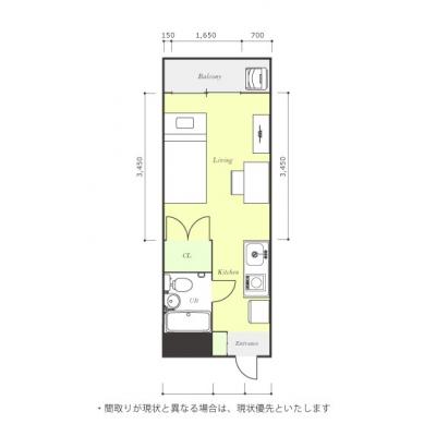ユニオンマンスリー稲城フェリーチェ１　203　1R・シングル☆■1棟複数室ありで法人もまとめて入居可♪デスク＆チェア付き♪の物件間取り図