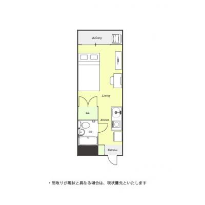 ユニオンマンスリー稲城２　206　1R・セミダブル☆稲城駅徒歩7分/駅前のスーパー「京王ストア稲城」は23時まで営業の物件間取り図