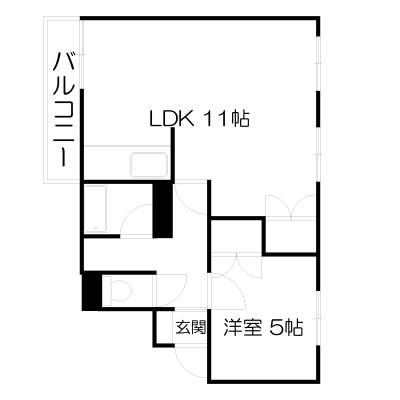 POROKARI函館的場C/駐車場有/インターネット無料の物件間取り図