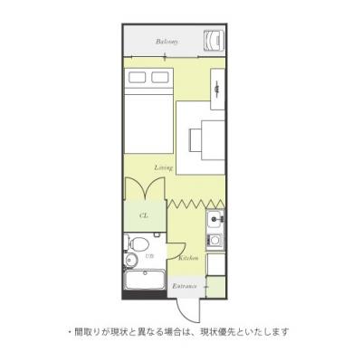 ユニオンマンスリー武蔵藤沢１　303　1R・セミダブル☆テレワーカー・受験生におすすめ、デスクがあるお部屋の物件間取り図