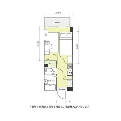 ユニオンマンスリー大宮４　733　1K・セミダブル☆JR埼京線利用で池袋駅・新宿駅・国際展示場駅まで乗換なしでアクセスの物件間取り図