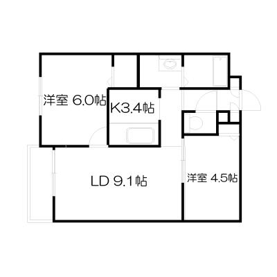 POROKARI北24条駅A/インターネット無料/ベッド5台の物件間取り図