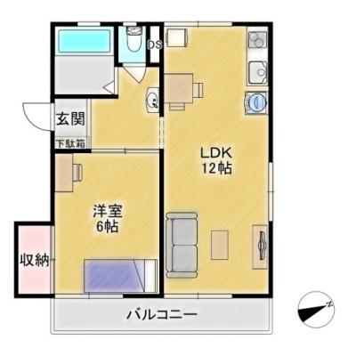 Bizroom/東大宮ハイツ301【リノベーション】駅近・ＲＣ！の間取り図