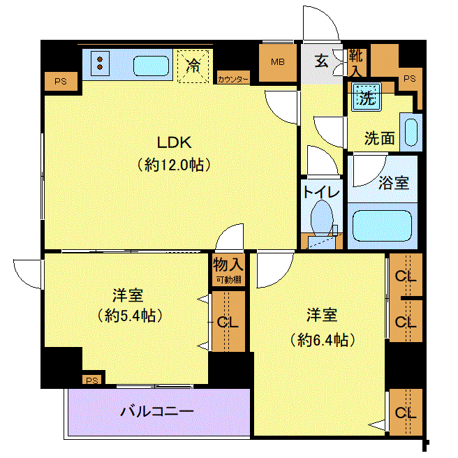 マンスリーリブマックス田端グリーンヴェールⅢ■『ペット可・2LDK・55平米』【Wi-Fi無制限・ソファ・ツイン】≪ラグジュアリーシリーズ≫の物件間取り図