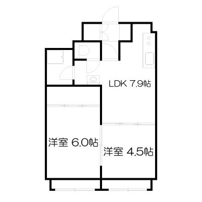 POROKARI月寒中央駅A/敷地内駐車場有/ネット無料の物件間取り図