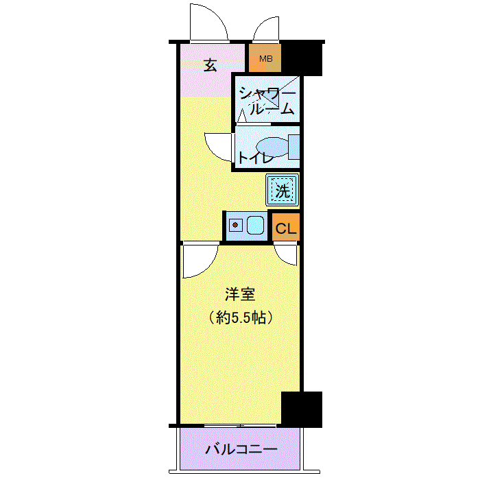 マンスリーリブマックス武蔵小山グランヴァン■『駅4分』【シャワールーム】≪スマートシリーズ≫の物件間取り図