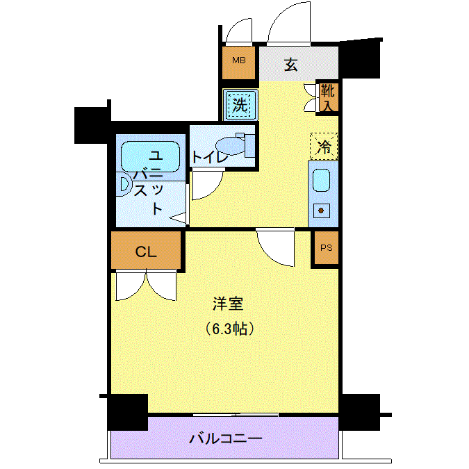 マンスリーリブマックス中野新橋駅前グランヴァン■『駅4分』【温水洗浄便座】≪スタンダードシリーズ≫の間取り図