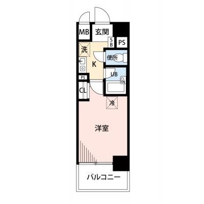 【60日以上の利用でお得🌈】【禁煙🚭/Wi-Fi無料🌐】マイナビSTAY本町　409の間取り図