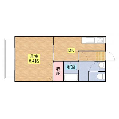 プログレスハウス（1DK）の間取り図