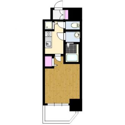 ★4月28日～入居可能★　G-style.BBwf大阪　野田阪神駅前1(禁煙)【嬉しいインターネット料金込み♪食器類や調理器具等の生活備品も日額料金に含んでいます♪】の物件間取り図