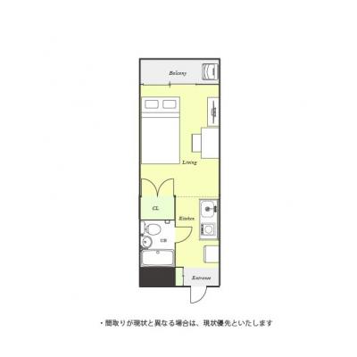 ユニオンマンスリー京王堀之内ヴァンヴェール２　203　1R・シングル☆デスク＆チェア付きのお部屋♪■休日はアウトレットでショッピングもできるの物件間取り図