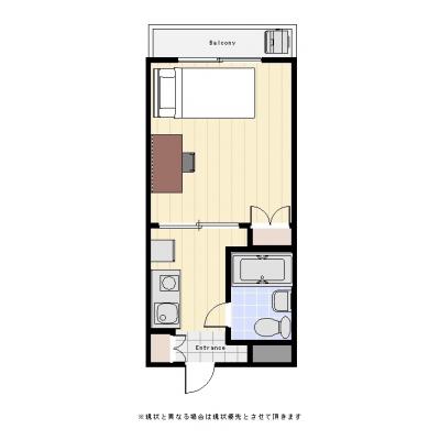 ユニオンマンスリー西馬込２　208　1R・シングル☆都営浅草線の始発駅でラクラク通勤！西馬込のお仕事も徒歩通勤に切替できます！の間取り図
