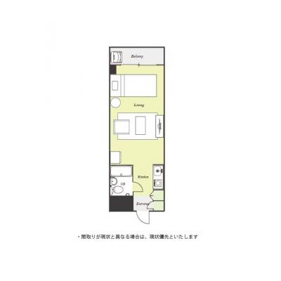 ユニオンマンスリー久米川１　203　1R・シングルの間取り図