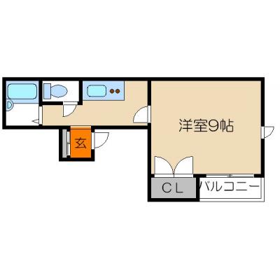 【フレール七条】■ネット無料■京都駅徒歩圏内でアクセス可能■広々１Ｋタイプ！！の物件間取り図