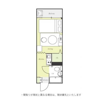 ●2026年4月18日から入居可●ユニオンマンスリー小手指２　205　1R・セミダブル☆所沢駅まで1駅。池袋・練馬が３０分圏内！都心近くの郊外エリア♪の間取り図