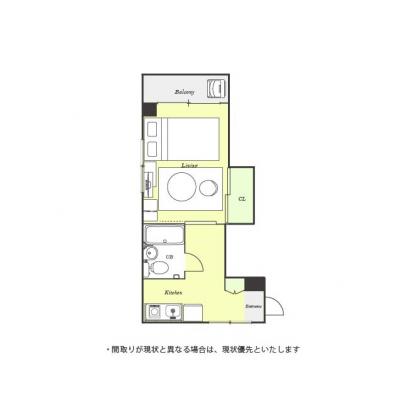 ユニオンマンスリー新狭山１　203　1K・セミダブル☆西武新宿線 新狭山駅 徒歩7分。物件近くにコンビニ有り/角部屋・二面採光で明るいお部屋。駅前にはスーパーいなげや新狭山駅前店あり。の物件間取り図