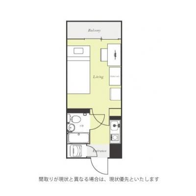 ユニオンマンスリー志木１　311　1K・シングル☆【禁煙ルーム】東武東上線志木駅から徒歩、池袋駅まで4駅/モニター付きインターフォン＆冷蔵庫や洗濯機など家電のあるお部屋の物件間取り図