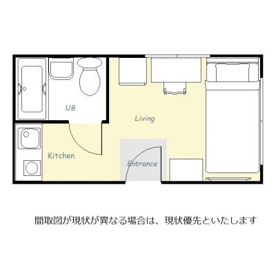 ユニオンマンスリー上野御徒町１　301　1R・シングル☆◆インターネット固定回線（有線・Wi-Fi）無料の部屋◆【禁煙ルーム】オートロックの間取り図
