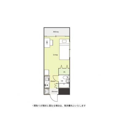 ユニオンマンスリー葛西レジデンス１　303　1R・シングル☆◆インターネット固定回線(有線)無料の部屋◆２面採光で日当たり抜群♪安心のオートロック完備の物件間取り図
