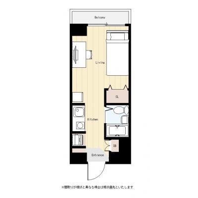 ユニオンマンスリー立川１　608　1R・シングル☆お買い物は駅前充実なのでラクラク♪■選べるWi-Fi格安レンタル中！の間取り図