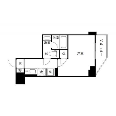 OneLife西横浜エスト【★聖隷横浜病院まで好アクセス★洗面台独立、浴室乾燥機、2口コンロ】の間取り図