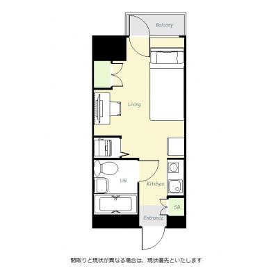 ユニオンマンスリー渋谷１　914　1R・シングル☆山手線　渋谷駅　徒歩8分！女性にも安心「オートロック」「室内洗濯機」の物件間取り図