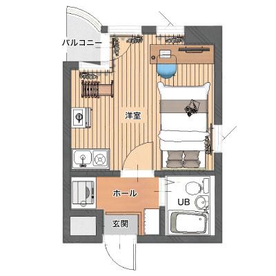 レントライフマンスリー横浜戸部本町A【契約・事務手数料無料！】の物件間取り図
