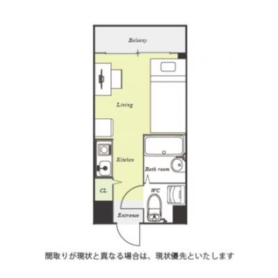 ユニオンマンスリー武蔵小杉駅前１　603　1R・シングル☆■JR線「武蔵小杉駅」徒歩3分/多数の路線利用可能で東京・渋谷・新宿まで乗換なしの物件間取り図