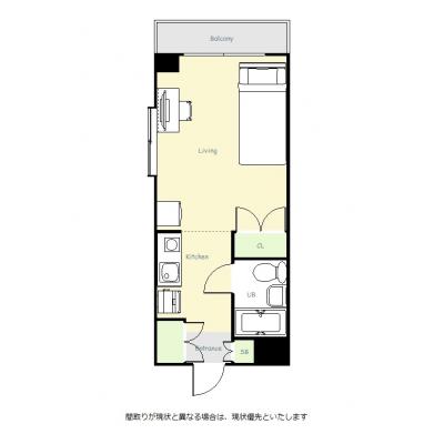 ユニオンマンスリー生田１　206　1R・シングル☆新宿・下北沢へアクセス良好！オートロック付の物件間取り図