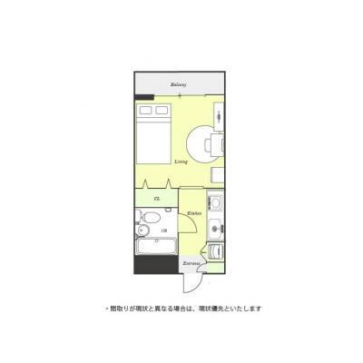 ユニオンマンスリー菊名２　205　1K・セミダブル☆の物件間取り図