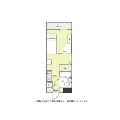 ユニオンマンスリー南林間１　210　1R・シングル☆人気のデスク＆チェア付きの物件間取り図