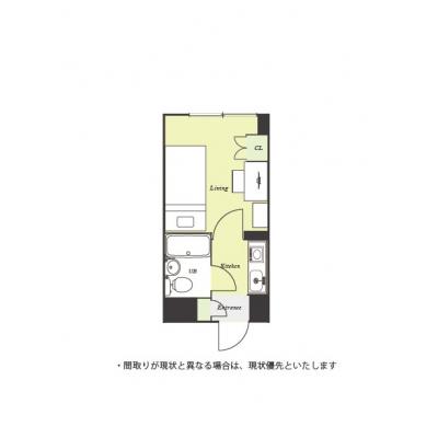 ユニオンマンスリー浦安１　508　1K・シングル☆◆インターネット固定回線（有線）無料の部屋◆浦安駅　徒歩3分！の間取り図