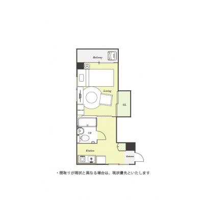 ユニオンマンスリー新狭山１　303　1K・シングル☆モニター付きインターフォン完備の間取り図