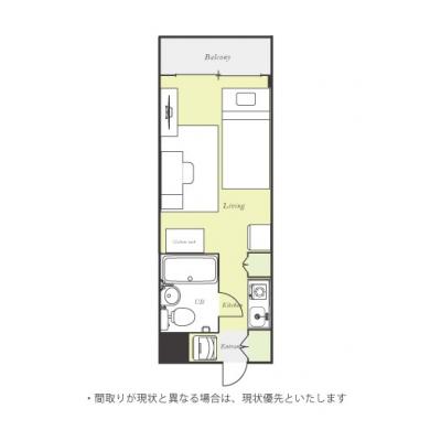 ユニオンマンスリー東村山１　203　1R・セミダブル☆の間取り図