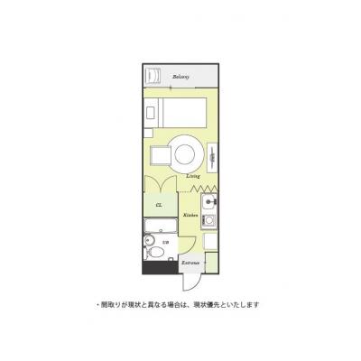 ユニオンマンスリー高松２　211　1R・シングル☆快適なソファ付き♪■ららぽーと立川立飛店やIKEA立川店も徒歩圏内の物件間取り図
