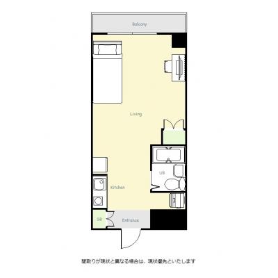 ●2026年6月12日から入居可●ユニオンマンスリー川崎５　505　1R・シングル☆人気のラゾーナ川崎側物件♪セカンドハウスにおススメ！の間取り図