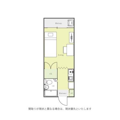 ユニオンマンスリー柿生３　208　1R・シングル☆小田急小田原線＆小田急多摩線沿線、町田駅や成城学園前駅へ乗換なしの物件間取り図