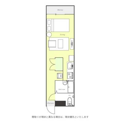 ユニオンマンスリー京成大和田駅前１　4　1R・セミダブル☆人気の２口コンロ＆バストイレ別の物件間取り図