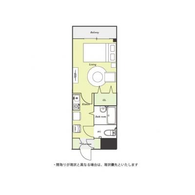 ユニオンマンスリー西船橋３　117　1K・セミダブル☆ガスコンロ＆バストイレ別物件の物件間取り図
